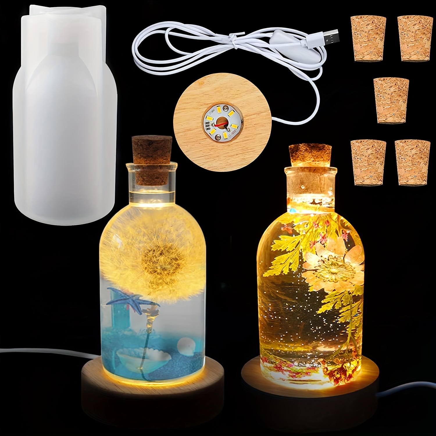 Resin Art Equipment - Набор для изготовления светящихся бутылок из