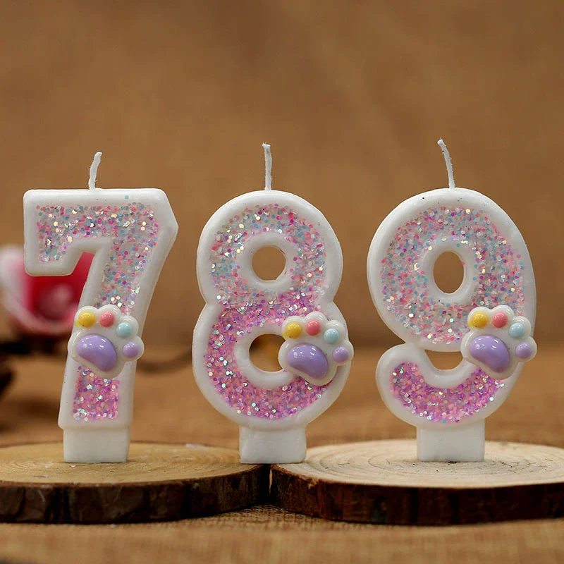 Resin Art Alphabet - Креативные милые кошачьи лапы, номер торта,